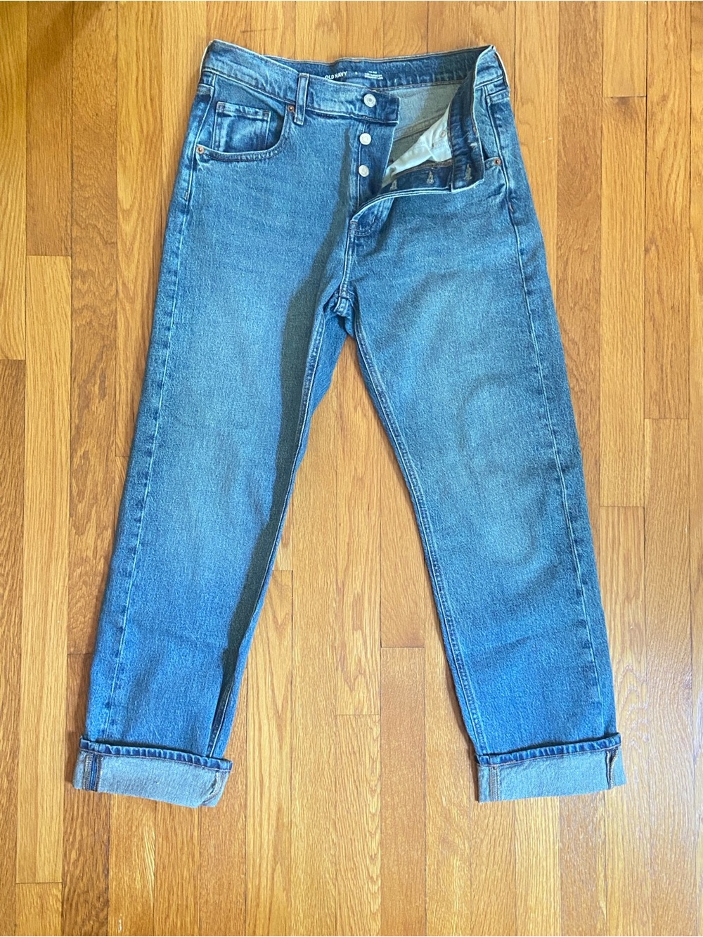 Old Navy Womens Light Blue Straight-Leg Jeans